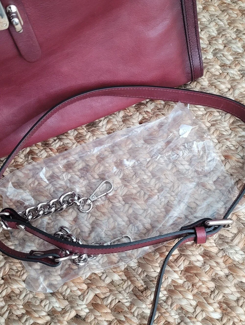CAVALCANTI ITALIAN DESIGNER WINE BURGUNDY LEATHER SATCHEL SHOULDER TOTE BAG NWT